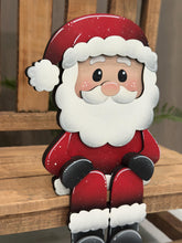 Load image into Gallery viewer, Santa Shelf Hanging File SVG, Ledge, Christmas, Hanger, Tiered Tray Glowforge LuckyHeartDesignsCo
