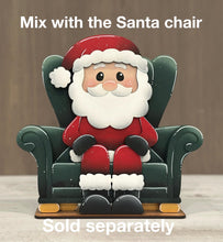 Load image into Gallery viewer, Santa Shelf Hanging File SVG, Ledge, Christmas, Hanger, Tiered Tray Glowforge LuckyHeartDesignsCo
