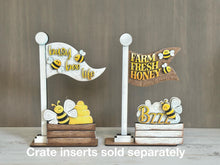 Load image into Gallery viewer, Bee Honey Flag Interchangeable File SVG, Summer, Spring, Bumble, Gnome, Highland, Seasonal, Holiday, Glowforge, LuckyHeartDesignsCo
