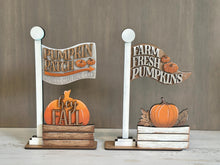 Load image into Gallery viewer, Pumpkin Patch Flag Interchangeable File SVG, Fall, Farm, Gnome, Highland, Seasonal, Holiday, Glowforge, LuckyHeartDesignsCo
