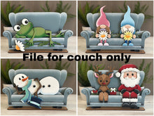 Load image into Gallery viewer, Couch Interchangeable Shelf Sitter Hanging File SVG, Ledge, Christmas, Hanger, Tiered Tray Glowforge LuckyHeartDesignsCo
