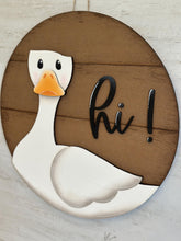 Load image into Gallery viewer, Goose Interchangeable Hat Door Hanger File SVG, Shiplap, Duck, Holiday Shapes, Christmas, Fall, Halloween, Glowforge, LuckyHeartDesignsCo
