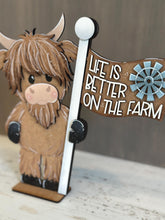 Load image into Gallery viewer, Highland Flag Interchangeable File SVG, Cow, Farm, Seasonal, Holiday, Glowforge, LuckyHeartDesignsCo
