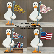 Load image into Gallery viewer, Goose Flag Interchangeable File SVG, Duck, Farm, Seasonal, Holiday, Glowforge, LuckyHeartDesignsCo
