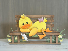Load image into Gallery viewer, Bench Shelf Hanging File SVG, Park Bench, Hanger, Tiered Tray Glowforge LuckyHeartDesignsCo
