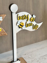 Load image into Gallery viewer, Bee Honey Flag Interchangeable File SVG, Summer, Spring, Bumble, Gnome, Highland, Seasonal, Holiday, Glowforge, LuckyHeartDesignsCo
