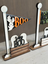 Load image into Gallery viewer, Halloween Flag Interchangeable File SVG, Fall, Witch, Ghost, Boo, Gnome, Highland, Seasonal, Holiday, Glowforge, LuckyHeartDesignsCo
