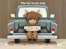 Load image into Gallery viewer, Farm Truck Shelf Sitter Hanging File SVG, Interchangeable Ledge, Fall, Christmas, Hanger, Tiered Tray Glowforge LuckyHeartDesignsCo
