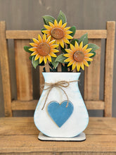 Load image into Gallery viewer, Sunflower Mug Stick File SVG, Glowforge Tiered Tray, Tray Decor, Fall, Flower, Floral, Plant Topper, Gift, LuckyHeartDesignsCo
