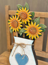 Load image into Gallery viewer, Sunflower Mug Stick File SVG, Glowforge Tiered Tray, Tray Decor, Fall, Flower, Floral, Plant Topper, Gift, LuckyHeartDesignsCo
