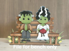 Load image into Gallery viewer, Bench Shelf Hanging File SVG, Park Bench, Hanger, Tiered Tray Glowforge LuckyHeartDesignsCo
