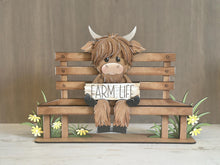 Load image into Gallery viewer, Bench Shelf Hanging File SVG, Park Bench, Hanger, Tiered Tray Glowforge LuckyHeartDesignsCo
