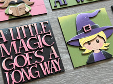 Load image into Gallery viewer, Good Witch Interchangeable Leaning Sign File SVG, Glowforge Tiered Tray, Halloween, Magic, Potions, Boo, Trick or Treat, LuckyHeartDesignsCo
