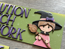 Load image into Gallery viewer, Good Witch Interchangeable Leaning Sign File SVG, Glowforge Tiered Tray, Halloween, Magic, Potions, Boo, Trick or Treat, LuckyHeartDesignsCo

