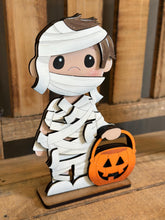 Load image into Gallery viewer, Halloween Costume Boy Standing File SVG, Ghost Frankenstein, Vampire Jack-o-lantern, Trick Or Treat, Mummy Glowforge, LuckyHeartDesignsCo
