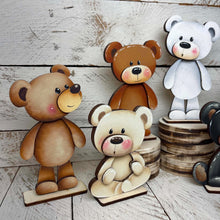 Load image into Gallery viewer, Teddy Bear Standing File SVG, Woodland, Polar Bear, Woods, Camping, Summer, Tiered Tray Glowforge, LuckyHeartDesignsCo
