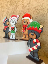 Load image into Gallery viewer, Teddy Bear Christmas Standing Set File SVG, Elf, Sweater, Santa, Holiday, Tree, Ornament, Farm, Tiered Tray Glowforge, LuckyHeartDesignsCo
