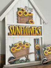 Load image into Gallery viewer, Wall Collage House Shelf Holder Interchangeable Sign File, Glowforge, Home, Family, Display, Plant, House, Standing, LuckyHeartDesignsCo
