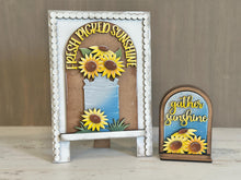 Load image into Gallery viewer, Sunflower Tall Arch Sign Interchangeable File SVG, TINY, INSERT only Fall, Summer, Flower Glowforge, Holiday Tiered Tray LuckyHeartDesignsCo
