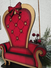 Load image into Gallery viewer, Christmas Santa Chair Interchangeable Shelf Sitter Hanging File SVG, Ledge, Hanger, Tiered Tray Glowforge LuckyHeartDesignsCo
