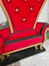 Load image into Gallery viewer, Christmas Santa Chair Interchangeable Shelf Sitter Hanging File SVG, Ledge, Hanger, Tiered Tray Glowforge LuckyHeartDesignsCo
