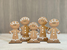 Load image into Gallery viewer, Gingerbread Bows Standing Family File SVG File, Grandma, Man, Men, Mom, Dad, Kids, Christmas, Personalized, Glowforge, LuckyHeartDesignsCo
