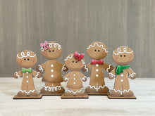 Load image into Gallery viewer, Gingerbread Bows Standing Family File SVG File, Grandma, Man, Men, Mom, Dad, Kids, Christmas, Personalized, Glowforge, LuckyHeartDesignsCo
