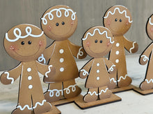 Load image into Gallery viewer, Gingerbread Bows Standing Family File SVG File, Grandma, Man, Men, Mom, Dad, Kids, Christmas, Personalized, Glowforge, LuckyHeartDesignsCo
