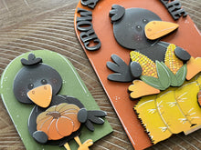 Load image into Gallery viewer, Crow Fall Tall Arch Sign Interchangeable File SVG, TINY, INSERT only Pumpkin Glowforge, Holiday, Tiered Tray LuckyHeartDesignsCo
