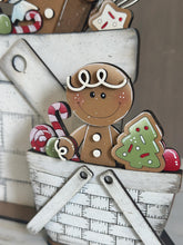 Load image into Gallery viewer, Gingerbread Baking Spirits Flower Basket Interchangeable File SVG, TINY, Christmas, Cookie, Man Men, Holiday, Glowforge, LuckyHeartDesignsCo
