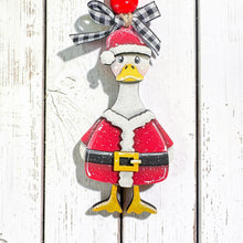 Load image into Gallery viewer, Santa Goose Christmas Ornament File SVG, Holiday, craft, Mrs. Clause, Duck, Present, Glowforge, LuckyHeartDesignsCo
