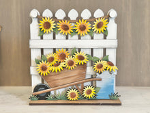 Load image into Gallery viewer, Sunflower Holiday Door Sign Interchangeable File, SVG Pumpkins Patch, Summer, Fall, Leaves, Farm, Seasonal, Home, Welcome, glowforge
