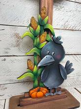 Load image into Gallery viewer, Crow Fall for the Birdhouse Interchangeable File SVG, Glowforge, Scarecrow, Leaf, Seasonal, Holiday Shapes, LuckyHeartDesignsCo
