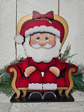 Load image into Gallery viewer, Christmas Santa Chair Interchangeable Shelf Sitter Hanging File SVG, Ledge, Hanger, Tiered Tray Glowforge LuckyHeartDesignsCo
