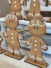 Load image into Gallery viewer, Gingerbread Bows Standing Family File SVG File, Grandma, Man, Men, Mom, Dad, Kids, Christmas, Personalized, Glowforge, LuckyHeartDesignsCo
