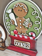 Load image into Gallery viewer, Gingerbread Baking Snow Globe Interchangeable File SVG, TINY, Glowforge, Christmas, Cookies Holiday, Shapes, Tiered Tray LuckyHeartDesignsCo
