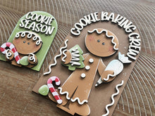 Load image into Gallery viewer, Gingerbread Baking Tall Arch Sign Interchangeable File SVG, TINY, INSERT only, Cookie, Christmas Glowforge, Tiered Tray LuckyHeartDesignsCo

