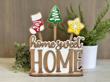 Load image into Gallery viewer, Christmas Sweets Mug Stick File SVG, Glowforge Tiered Tray, Candy Cane, Gingerbread Man, Cookie, Tree Plant Topper Gift, LuckyHeartDesignsCo
