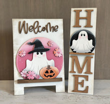 Load image into Gallery viewer, Ghost Flower Snow Globe Interchangeable File SVG, TINY Glowforge, Halloween, Pumpkin Fall, Trick Or Treat, Tiered Tray LuckyHeartDesignsCo
