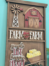 Load image into Gallery viewer, Farm Wall Collage Shelf Holder Interchangeable Sign File, Glowforge, Home, Barn, Cow, Display Farmhouse House, Standing, LuckyHeartDesignsCo
