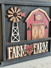 Load image into Gallery viewer, Farm Wall Collage Shelf Holder Interchangeable Sign File, Glowforge, Home, Barn, Cow, Display Farmhouse House, Standing, LuckyHeartDesignsCo

