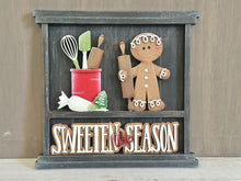 Load image into Gallery viewer, Gingerbread Baking Wall Collage Shelf Holder Interchangeable Sign File Glowforge, Santa, Cookie Christmas Standing, LuckyHeartDesignsCo
