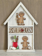 Load image into Gallery viewer, Gingerbread Baking Wall Collage Shelf Holder Interchangeable Sign File Glowforge, Santa, Cookie Christmas Standing, LuckyHeartDesignsCo
