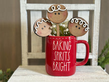Load image into Gallery viewer, Christmas Sweets Mug Stick File SVG, Glowforge Tiered Tray, Candy Cane, Gingerbread Man, Cookie, Tree Plant Topper Gift, LuckyHeartDesignsCo
