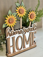Load image into Gallery viewer, Home Sweet Home Desk Holder Mug Stick File SVG, Glowforge Tiered Tray, Plant Topper Gift, LuckyHeartDesignsCo
