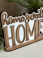 Load image into Gallery viewer, Home Sweet Home Desk Holder Mug Stick File SVG, Glowforge Tiered Tray, Plant Topper Gift, LuckyHeartDesignsCo

