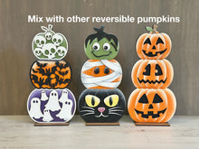 Load image into Gallery viewer, Fall Stacking Standing Pumpkins File SVG, Floral, Leafy, Sweater, Flower, Halloween, Plaid, Fall Glowforge, LuckyHeartDesignsCo
