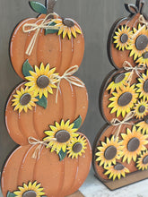 Load image into Gallery viewer, Fall Sunflower Stacking Pumpkin File SVG, Reversible, Fall Glowforge, Summer, LuckyHeartDesignsCo
