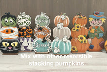 Load image into Gallery viewer, Fall Sunflower Stacking Pumpkin File SVG, Reversible, Fall Glowforge, Summer, LuckyHeartDesignsCo
