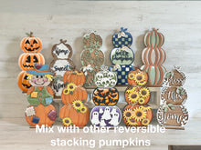 Load image into Gallery viewer, Fall Sunflower Stacking Pumpkin File SVG, Reversible, Fall Glowforge, Summer, LuckyHeartDesignsCo

